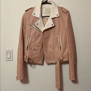 Blank NYC peach/pink leather jacket